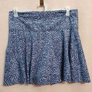 Athleta Blue Patterned Skater Skirt